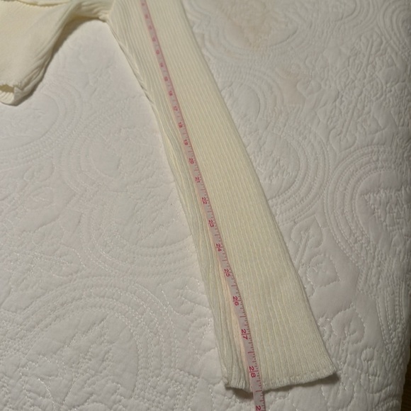 NWOT RARE NastyGal Open Tie Cardigan in Cream Size M - Picture 12 of 16